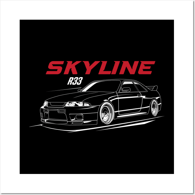 Nissan Skyline R33 Wall Art by JDMAPEX